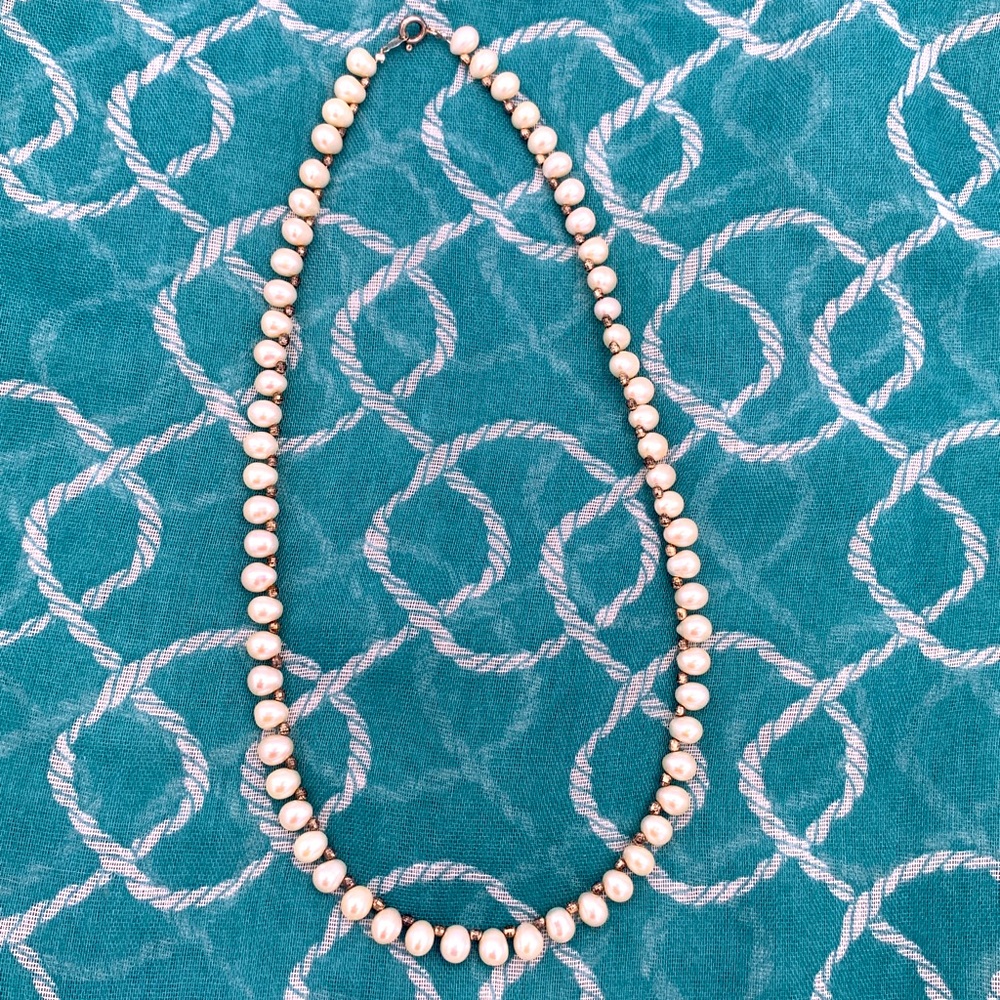 Vintage IPS 925 Sterling Freshwater Pearl Necklace
